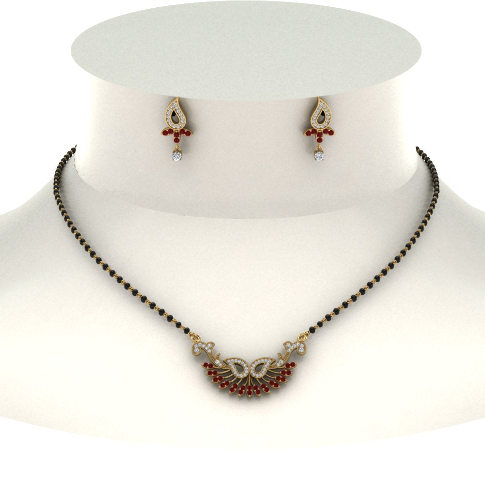 Daphne Stylish Zircon Daily Wear Mangalsutra Earring Diwali Gift For Wife  MS39 – Buy Indian Fashion Jewellery